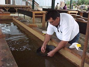 George DeLange Gold Panning. Alaska Gold Dredge #8. Near Fairbanks. Alaska Travels & Tours Pictures, Photos, Images, & Reviews.