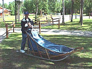 Audrey DeLange Mushing. Iditarod Sled Museum, Wasilla, Alaska. Travels & Tours Pictures, Photos, Images, & Reviews.