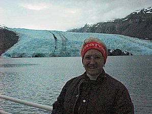 Audrey DeLange At Median Moraine. Portage Glacier. Alaska Travels & Tours Pictures, Photos, Images, & Reviews.
