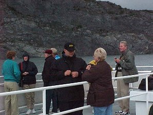 Ranger Explaining Glaciers To Audrey DeLange. Portage Glacier. Alaska Travels & Tours Pictures, Photos, Images, & Reviews.
