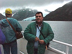 George DeLange At Portage Glacier. Alaska Travels & Tours Pictures, Photos, Images, & Reviews.