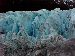Blue Ice. Exit Glacier. Alaska Travels & Tours Pictures, Photos, Images, & Reviews.