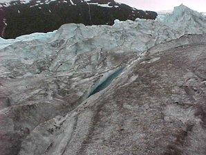 Glacier Crack. Exit Glacier. Alaska Travels & Tours Pictures, Photos, Images, & Reviews.