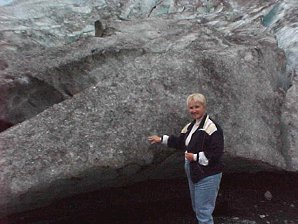 Audrey DeLange At Exit Glacier. Alaska Travels & Tours Pictures, Photos, Images, & Reviews.