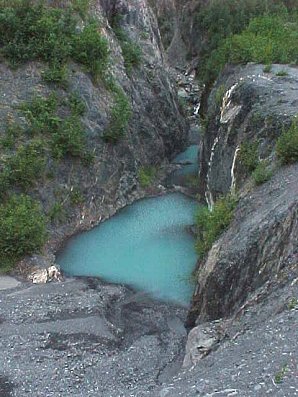 Glacier Meltwater. Exit Glacier. Alaska Travels & Tours Pictures, Photos, Images, & Reviews.