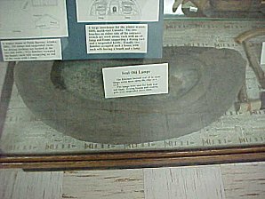 Seward Museum Display Eskimo Seal Oil Lamp. Seward Alaska. Travels & Tours Pictures, Photos, Images, & Reviews.