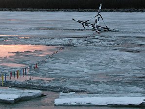 Ice Breakup. Nenana, Alaska Ice Classic. Travels & Tours Pictures, Photos, Images, & Reviews.