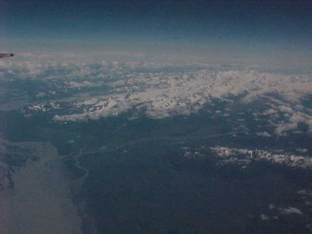 Air Flight Scenery From Seattle, Washington To Anchorage, Alaska. Travels & Tours, Pictures, Photos, Images, & Reviews.