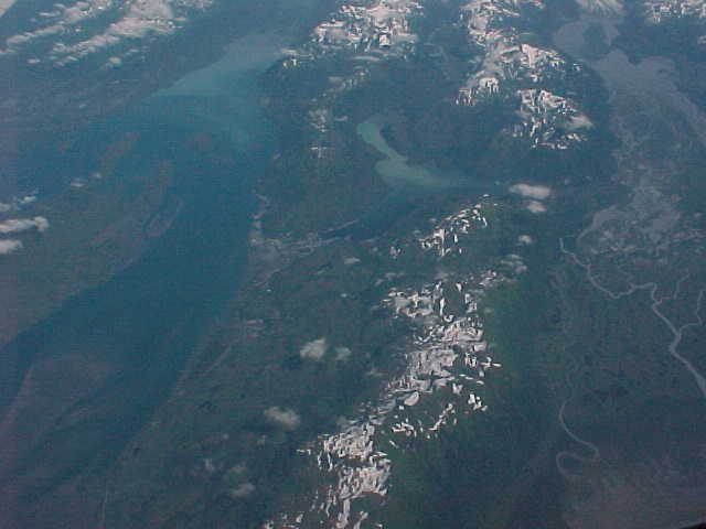 Air Flight Scenery From Seattle, Washington To Anchorage, Alaska. Travels & Tours, Pictures, Photos, Images, & Reviews.