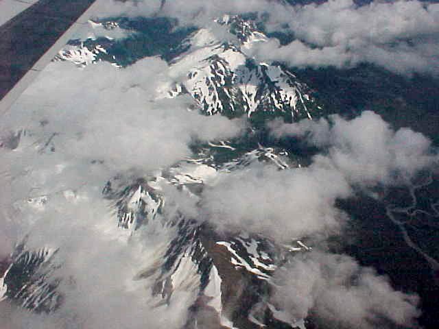 Air Flight Scenery From Seattle, Washington To Anchorage, Alaska. Travels & Tours, Pictures, Photos, Images, & Reviews.