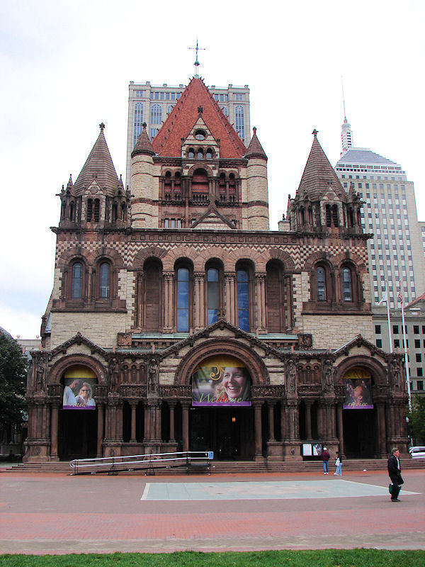 Trinity Church At Copley Square Boston, Massachusetts. Travels, Tours, Photos, Pictures, Information, & Reviews.