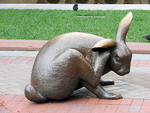 Copley Square Turtle And Hare Statues By Nancy Schn. Boston, Massachusetts. Travel, Tours Photos, Pictures, Information, & Reviews.