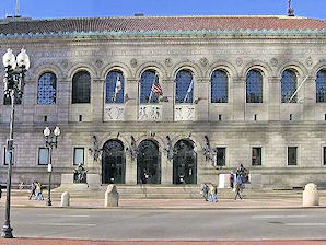 Boston Public Library, McKim Building. Boston, Massachusetts. Travel, Tours Photos, Pictures, Information, & Reviews.