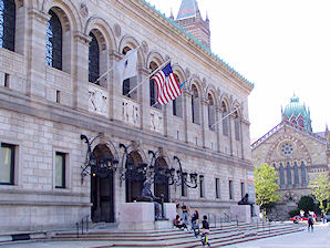 Boston Public Library, McKim Building. Boston, Massachusetts. Travel, Tours Photos, Pictures, Information, & Reviews.