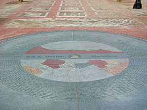 Boston Marathon Memorial Situated In Copley Square, Boston, Massachusetts. Travel, Tours Photos, Pictures, Information, & Reviews.