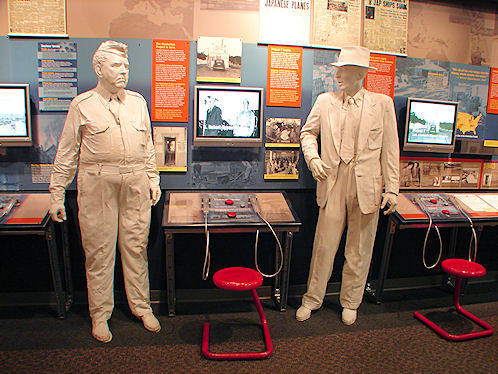 Norris E. Bradbury & Julius Robert Oppenheimer. Bradbury Science Museum. Los Alamos, New Mexico. Hikes, Travels, & Tours. Photos, Pictures, Images,& Reviews.