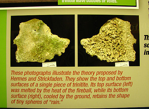 Hermes & Strickfaden Theory Of The Formation Of Trinitite From Nuclear Explosion. Bradbury Science Museum. Los Alamos, New Mexico. Hikes, Travels, & Tours. Photos, Pictures, Images,& Reviews.