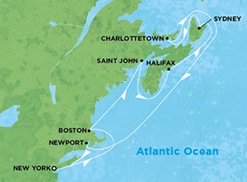 Route Taken By The Norwegian Jewel Fall Leaves Colors Cruise. Travel, Tours Photos, Pictures, Information, & Reviews.