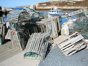 Lobster Traps. Peggy's Cove. Travel, Tours Photos, Pictures, Information, & Reviews.