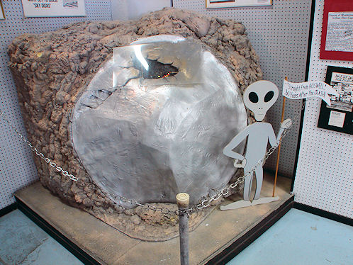 Object Found 60 Years After The Roswell Crash. International UFO Museum & Research Center. Roswell, New Mexico. Hikes, Travels, & Tours. Photos, Pictures, Images, & Reviews.