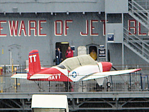 Beechcraft T-34 Mentor. Intrepid Sea, Air & Space Museum. New York City.Travel, Tours Photos, Pictures, Information, & Reviews.