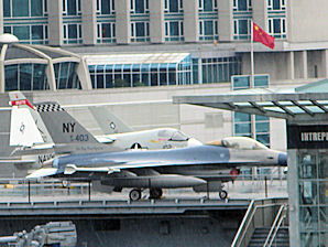 F-16 Fighting Falcon. Intrepid Sea, Air & Space Museum. New York City.Travel, Tours Photos, Pictures, Information, & Reviews.