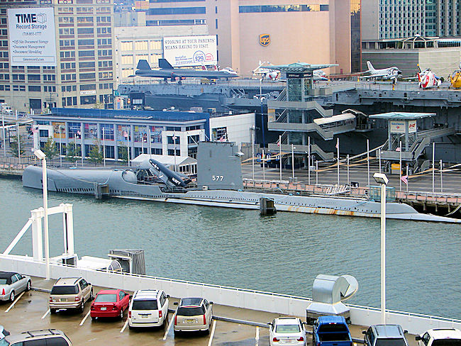 USS Growler (SSG-577) Strategic Missile Submarine. Armed With A Regulus Sea-To-Surface Nuclear Warhead Missile. Intrepid Sea, Air & Space Museum. New York City. Travel, Tours Photos, Pictures, Information, & Reviews.