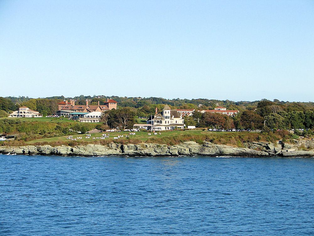 View Of The Castle Hill Inn & OceanCliff Resort. Near The Cliff Walk. At The Entrance Of The East Passage Into Narragansett Bay, Newport, Rhode Island, United States. Travel, Tours Photos, Pictures, Information, & Reviews.