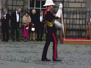 Near The Parliament Building Edinburgh, Scotland. The Band of HM Royal Marines Scotland. In The UK. Travels & Tours Pictures, Photos, Images, Information, Reviews.
