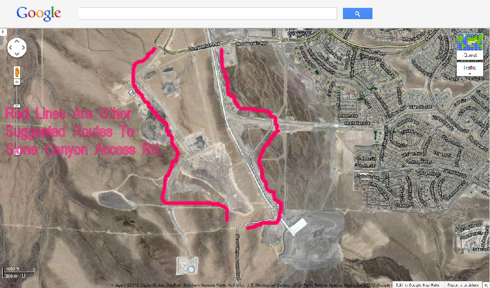 Map To The Sloan Canyon Petroglyph Site Near Las Vegas & Henderson, Nevada, In The Northwestern McCullough Mountain Range. Travel & Tour Pictures, Photos, Images, Information & Reviews.