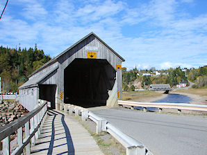 View Of Both Of Saint Martins Covered Bridges Together. New Brunswick, Canada. Travel, Tours Photos, Pictures, Information, & Reviews.