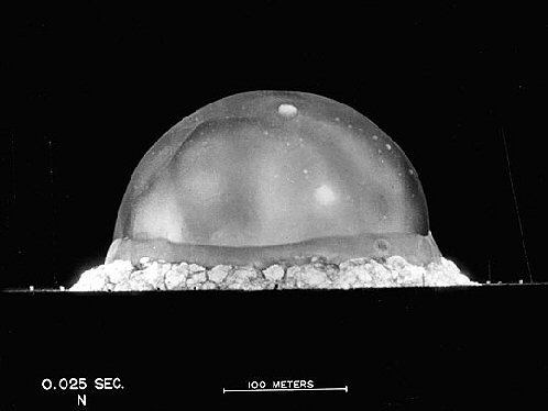 Trinity Atomic Bomb Explosion. 025 Seconds Later. Trinity Atomic Bomb Site. White Sands Missile Range. New Mexico. Hikes, Travels, & Tours. Photos, Pictures, Images,& Reviews.