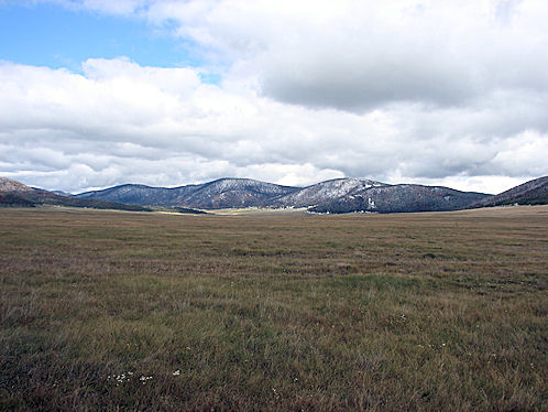 East Fork Jemez River Area  At  Valle Grande At  Valles Caldera or Jemez Caldera, National Preserve. Near Los Alamos, New Mexico. Hikes, Travels, & Tours. Photos, Pictures, Images,& Reviews.