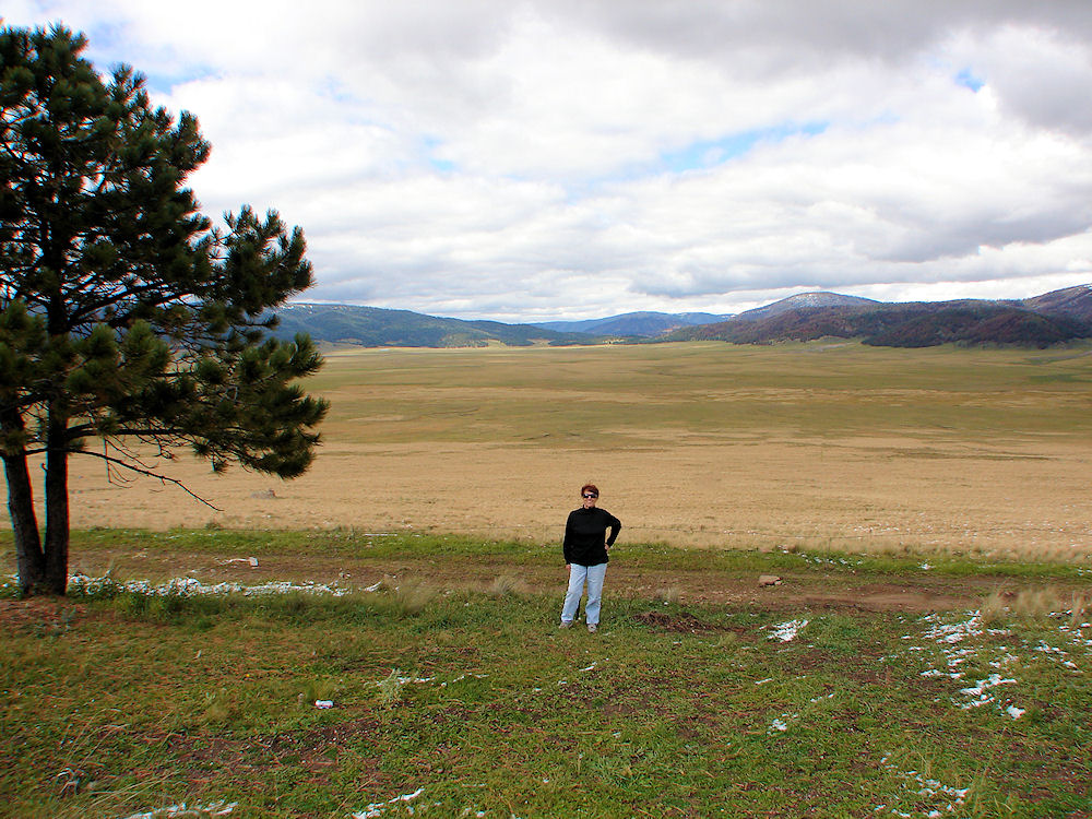 Eve DeLange At Valle Grande, Valles Caldera or Jemez Caldera, National Preserve. Near Los Alamos, New Mexico. Hikes, Travels, & Tours. Photos, Pictures, Images,& Reviews.