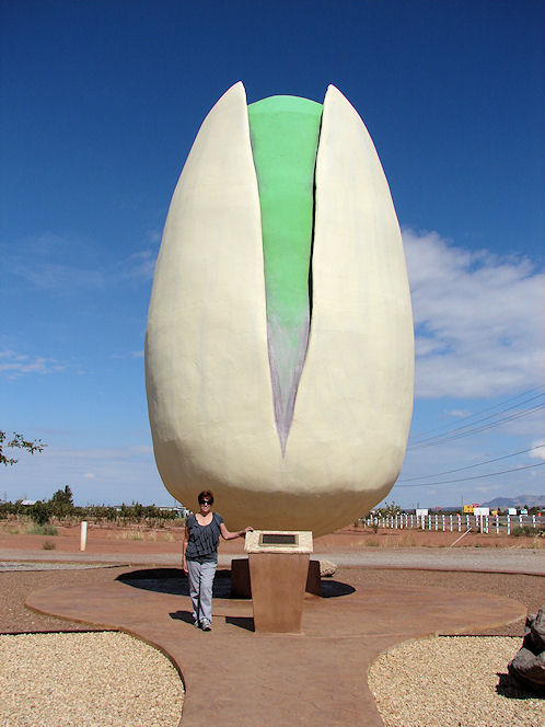 Worlds Largest Pistachio & Eve DeLange Alamogordo, New Mexico. Hikes, Travels, & Tours. Photos, Pictures, Images,& Reviews.